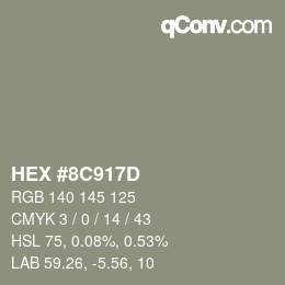 Color code: HEX #8C917D | qconv.com
