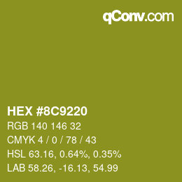 Color code: HEX #8C9220 | qconv.com