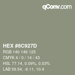 Código de color: HEX #8C927D | qconv.com