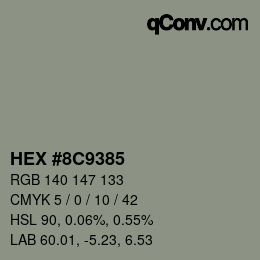 Color code: HEX #8C9385 | qconv.com