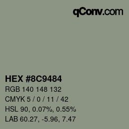 Color code: HEX #8C9484 | qconv.com