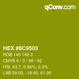 Color code: HEX #8C9503 | qconv.com