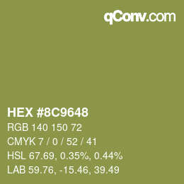 Código de color: HEX #8C9648 | qconv.com
