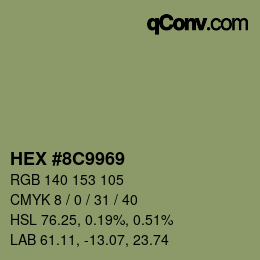 Color code: HEX #8C9969 | qconv.com