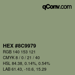 Color code: HEX #8C9979 | qconv.com