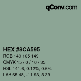 カラーコード: HEX #8CA595 | qconv.com