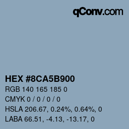 Color code: HEX #8CA5B900 | qconv.com