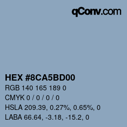 Color code: HEX #8CA5BD00 | qconv.com