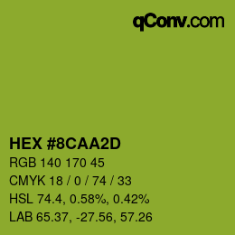 Color code: HEX #8CAA2D | qconv.com