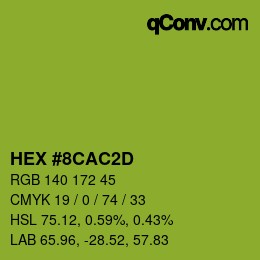 颜色代码: HEX #8CAC2D | qconv.com