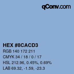 Color code: HEX #8CACD3 | qconv.com