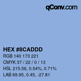 カラーコード: HEX #8CADDD | qconv.com