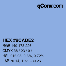 カラーコード: HEX #8CADE2 | qconv.com