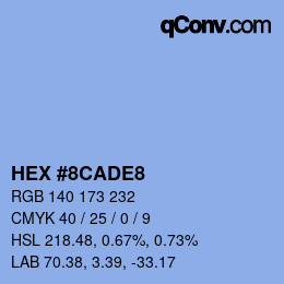 Color code: HEX #8CADE8 | qconv.com