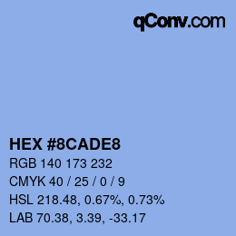 カラーコード: HEX #8CADE8 | qconv.com