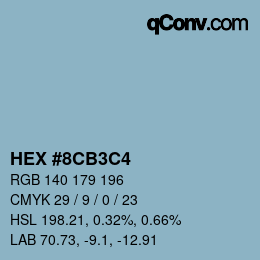 Color code: HEX #8CB3C4 | qconv.com