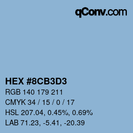 Color code: HEX #8CB3D3 | qconv.com