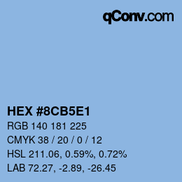 Color code: HEX #8CB5E1 | qconv.com