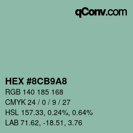 Color code: HEX #8CB9A8 | qconv.com