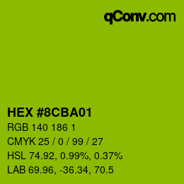 Color code: HEX #8CBA01 | qconv.com