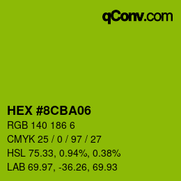 Color code: HEX #8CBA06 | qconv.com