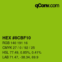Color code: HEX #8CBF10 | qconv.com