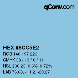 Color code: HEX #8CC5E2 | qconv.com