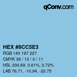 Color code: HEX #8CC5E3 | qconv.com