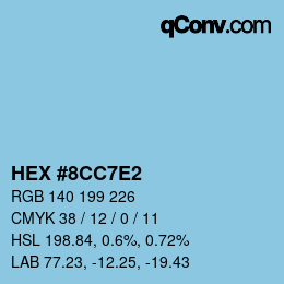 Color code: HEX #8CC7E2 | qconv.com