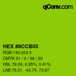 Color code: HEX #8CCB05 | qconv.com