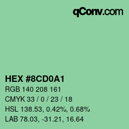 Color code: HEX #8CD0A1 | qconv.com