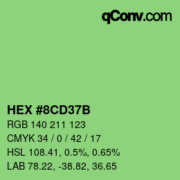 Farbcode: HEX #8CD37B | qconv.com