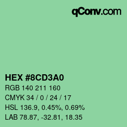 カラーコード: HEX #8CD3A0 | qconv.com