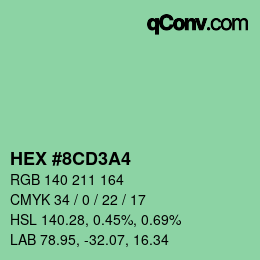 Color code: HEX #8CD3A4 | qconv.com