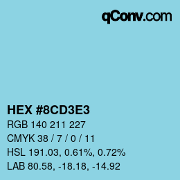 Color code: HEX #8CD3E3 | qconv.com