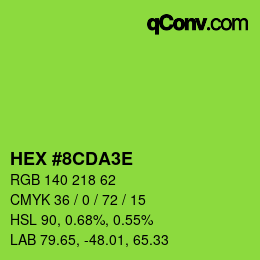 Color code: HEX #8CDA3E | qconv.com