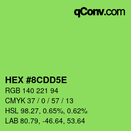Código de color: HEX #8CDD5E | qconv.com