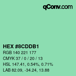 Color code: HEX #8CDDB1 | qconv.com