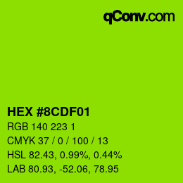 Color code: HEX #8CDF01 | qconv.com