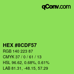 Color code: HEX #8CDF57 | qconv.com