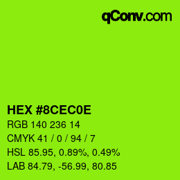 Color code: HEX #8CEC0E | qconv.com