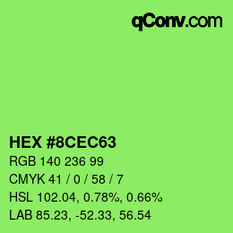 Color code: HEX #8CEC63 | qconv.com