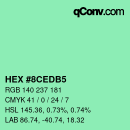 Color code: HEX #8CEDB5 | qconv.com