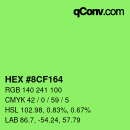 Color code: HEX #8CF164 | qconv.com