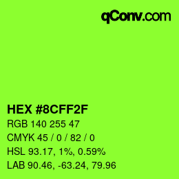 Color code: HEX #8CFF2F | qconv.com