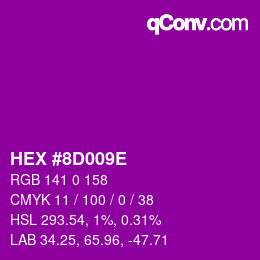 Color code: HEX #8D009E | qconv.com