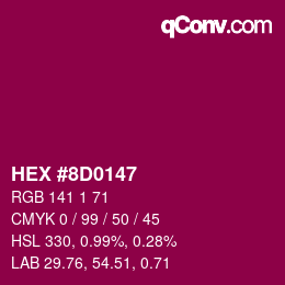 Color code: HEX #8D0147 | qconv.com