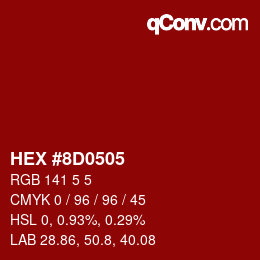 Color code: HEX #8D0505 | qconv.com