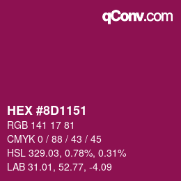 Color code: HEX #8D1151 | qconv.com