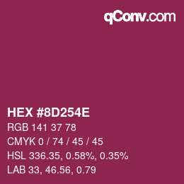 Color code: HEX #8D254E | qconv.com